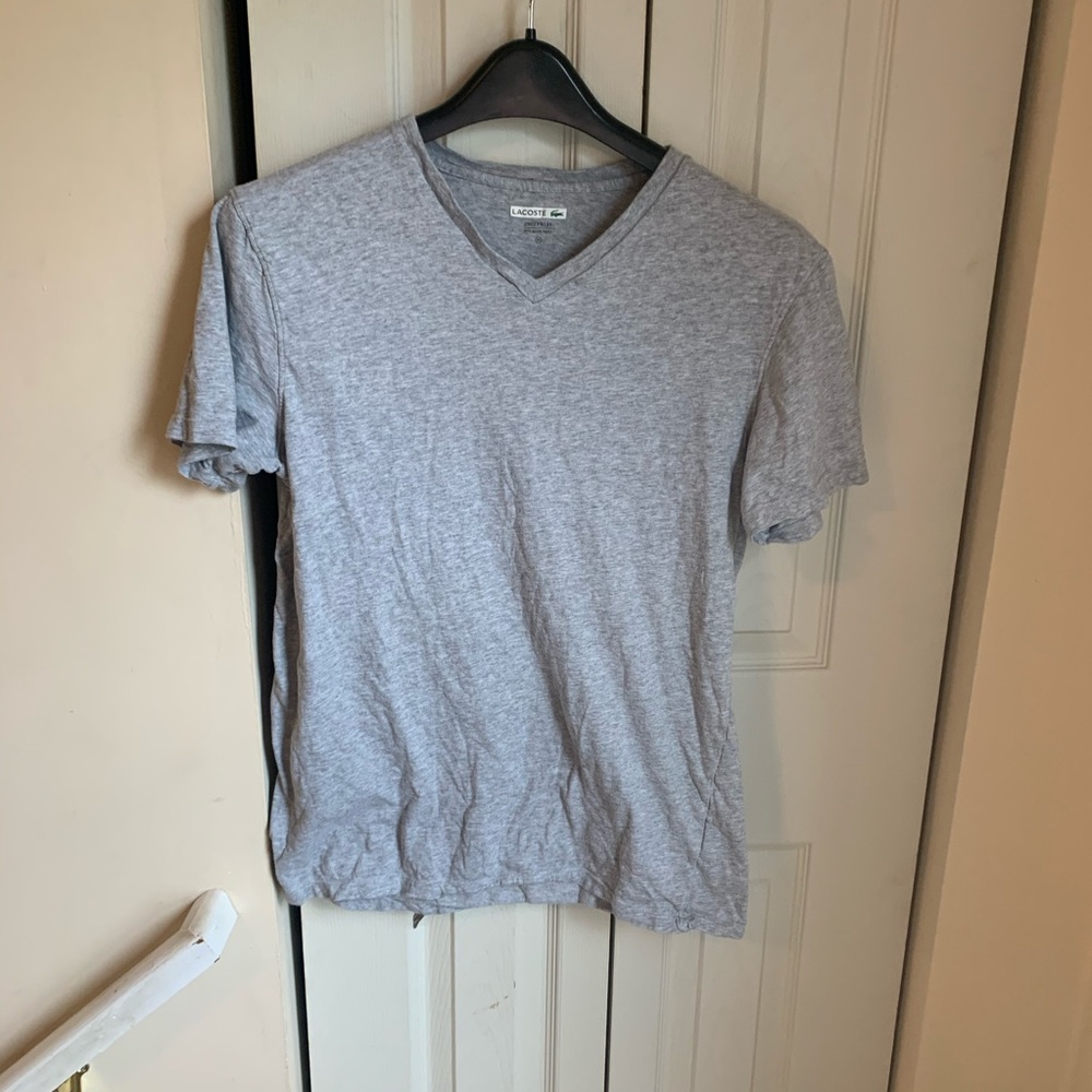 Lacoste Men’s Gray V Neck Undershirt Size Medium